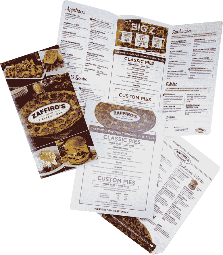 laminated-menus-print-on-demand Laminated menus printed on demand