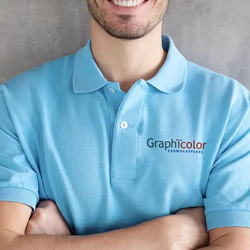 Polo shirt with logo embroidered on the chest